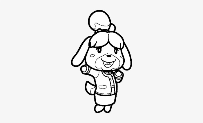 Animal crossing coloring pages isabelle