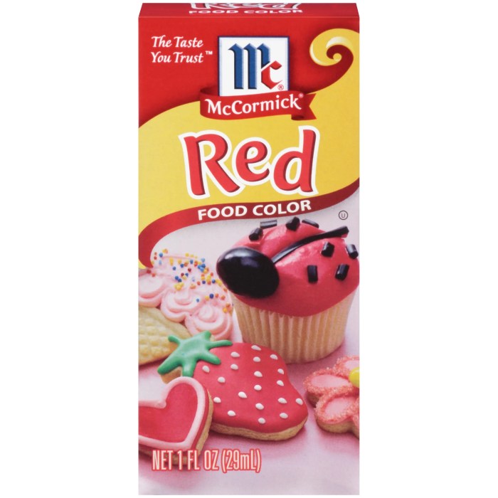 Walmart red and blue food coloring