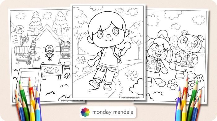 Animal crossing coloring pages isabelle