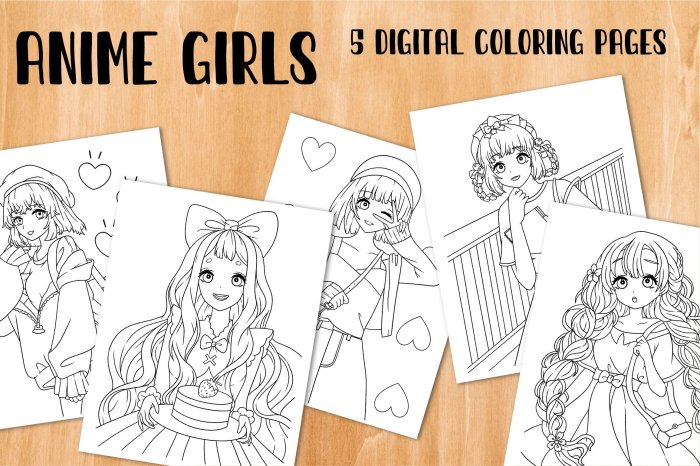 Coloring book addict anime manga books