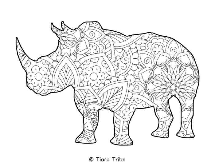 Mandalas animals coloring pages