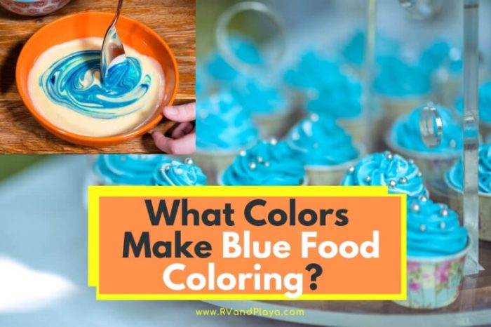 What colors make blue food coloring