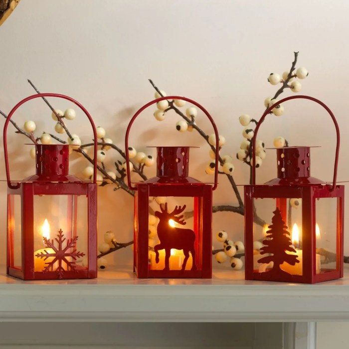 Christmas decor with lanterns