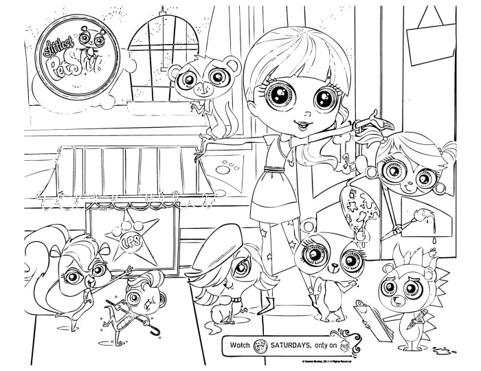 Coloring pageslittle pet shop animal