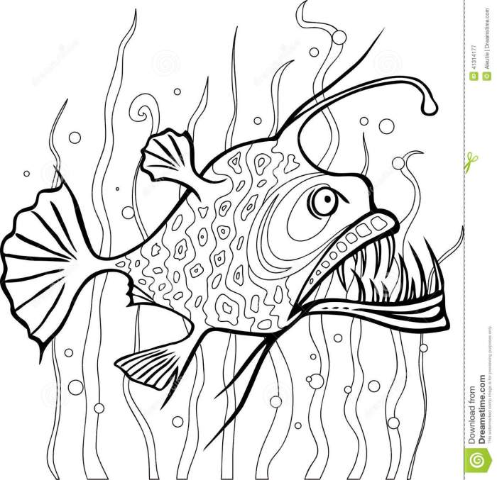 Deep sea animal coloring pages