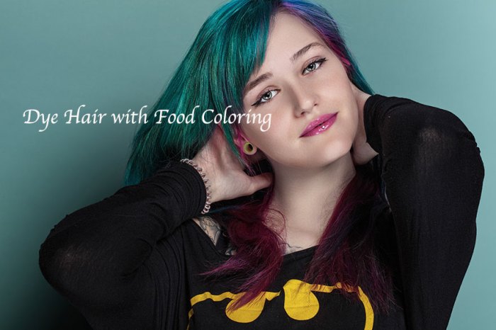 Hair dye using food coloring