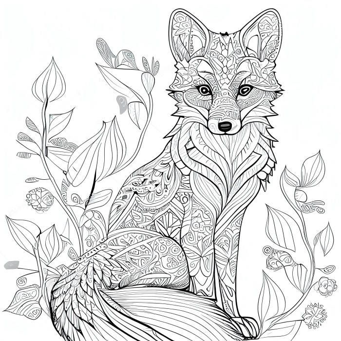 Free coloring pages of anime foxs