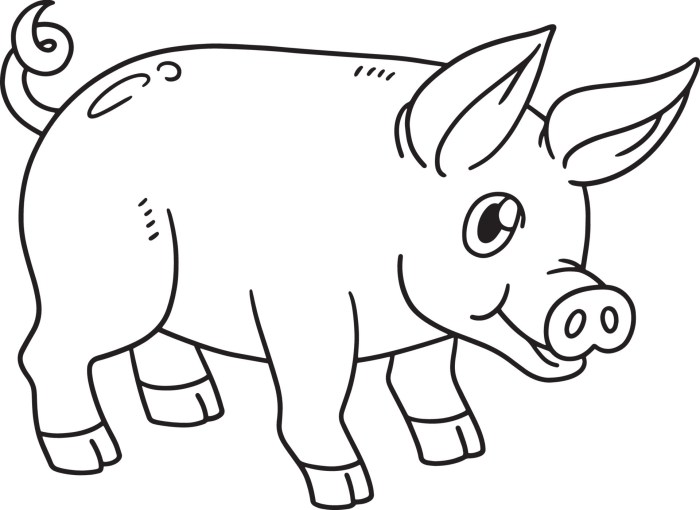 Coloring pages animals de cochon