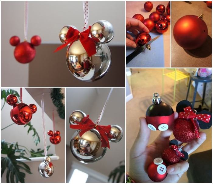 Christmas mickey mouse ornaments disney tree crafts kids