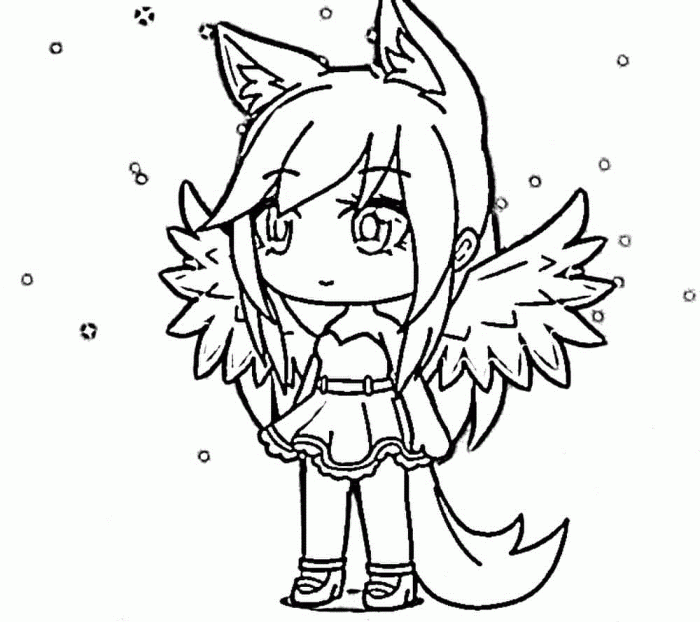 Angle anime coloring pages